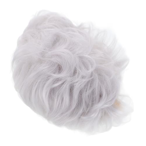 WOFASHPURET Kurze Graue Perücke für Damen Lockige Cosplay Perücke aus Hochtemperaturfaser Stilvolles Kostüm Accessoire für Ältere Bequem und Sicher für Täglichen Gebrauch von WOFASHPURET