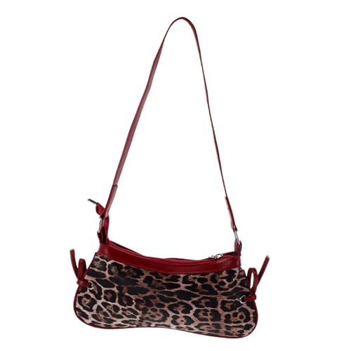 WOFASHPURET Leopard Print Handtasche Damen Multifunktionale Unterarm und Umhängetasche Modebewusste Schultertasche Vielseitig für Alltag und Beruf von WOFASHPURET
