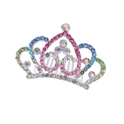 WOFASHPURET Krone Königin-diademe Haar Tiara Kamm Stirnbänder Für Mädchen Kristall Tiara Kamm Mini-kamm Kopfbedeckung Für Damen Kristall Strass Tiara Kamm Kind Prinzessin Haarnadel von WOFASHPURET