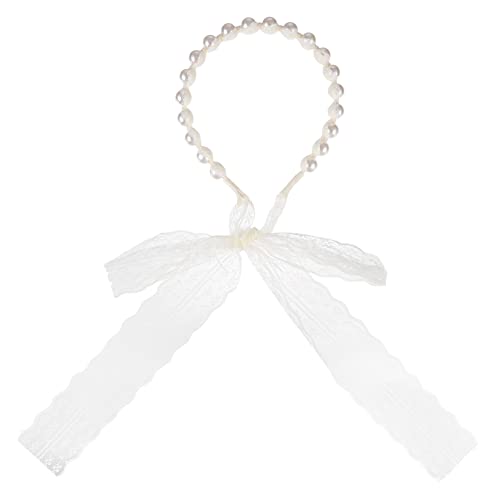 WOFASHPURET Fashion Girls Haaraccessoire Eleganter Spitzen-haarreifen Mit Schleife Und Perlen Für Mädchen Für Partys Und Besondere Anlässe von WOFASHPURET