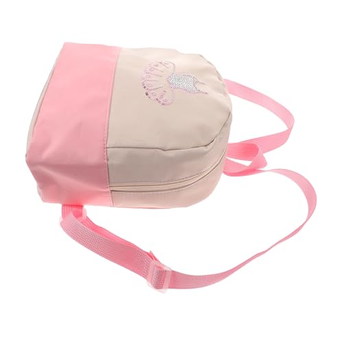 WOFASHPURET Kids Dance Backpack Mit Süßem Ballettmotiv Robuster Rucksack Für Mädchen Für Tanzstunden Und Wettbewerbe Großzügiger Für Ballettschuhe Und Outfits Pinke Cartoon-Design von WOFASHPURET