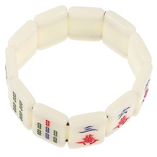 WOFASHPURET Mahjong-armband Mahjong-armbänder Für Geschnitzte Mahjong-armbänder Muttertagsgeschenk Analoger Zug Abgerundete Mahjong-armbänder Geschenke Liebhaber Mahjong-fliesen Plastik von WOFASHPURET