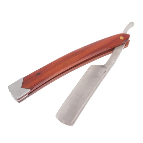 WOFASHPURET Manuelles Rasiermesser mit Holzgriff Rasiermesser für Männer für Bartpflege Friseursalons und Zuhause Leicht und Tragbar Faltbares Design Langlebig und Vielseitig Einsetzbar von WOFASHPURET
