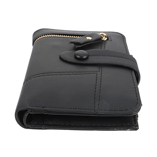 WOFASHPURET Mehrkartenbrieftasche Kartenhalter Geldbeutel Bargeldbrieftasche Damen schlank Aufbewahrungsbeutel wechseln Aufbewahrungstasche tragbare Kleingeldbörse Pu Black von WOFASHPURET