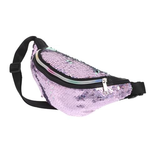 WOFASHPURET Mermaid Pailletten Bauchtasche Damen Vielseitige Crossbody Schultertasche Schimmernde Hüfttasche für Sport und Party Modische Umhängetasche mit Mehrfarbigem Glitzereffekt von WOFASHPURET