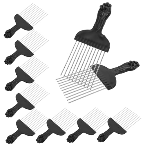 WOFASHPURET Metall Haarkamm für Männer und Breiter Zahn Haarkamm für Lockiges Haar Entwirrendes Styling Werkzeug Teiliges für Perücken und Zöpfe von WOFASHPURET