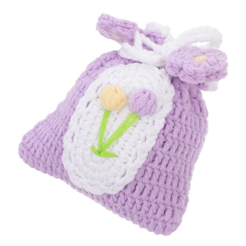 WOFASHPURET Mini -münzbeutel Münzen Lustig Gestrickt Kleine Geldbörse Ästhetisch Ändern Tasche Geldbeutel Schlüssel Winzig Geldbörsen Stich Blau Miniatur Gehäkelt Violet Garn von WOFASHPURET