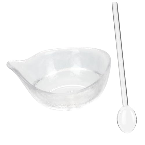 WOFASHPURET Mischschale für Gesichtsmaske Transparent Dickwandig Hautfreundlich mit Löffel Kompakt Leicht Geeignet für DIY Masken Beauty Salon und und Geruchlos von WOFASHPURET