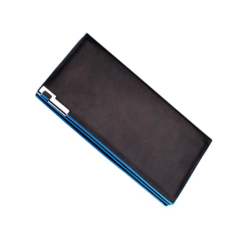 WOFASHPURET Schwarze Pu-Leder Geldbörse Für Herren Multifunktionales Kartenetui Mit Vielen Fächern Für Bargeld Kreditkarten Und Ausweise Robustes Design Für Täglichen Gebrauch von WOFASHPURET
