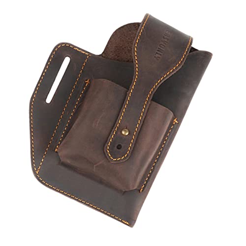 WOFASHPURET Multifunktionale Gürteltasche Im Freien Beutel Blau Handy, Mobiltelefon Veranstalter Zum Laufen Für Tragen Mann Männer Taille Riementasche Zelle Kaffee Rindsleder Zufällige Farbe von WOFASHPURET