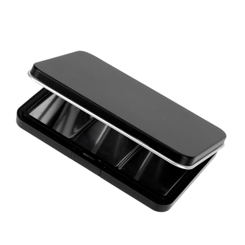 WOFASHPURET Multifunktionaler Lidschatten Organizer Box Kompakt Leicht DIY Nachfüllbar für Lidschatten Lippenstift für Makeup Liebhaber Reise Kosmetik Aufbewahrung Tragbar Schwarz von WOFASHPURET