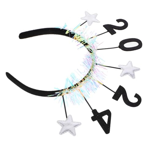 WOFASHPURET Neujahrs Stirnband Stoff Mit Sternen-dekoration Geeignet Für Partys Und Tägliches Tragen Und Langlebig Für Erwachsene von WOFASHPURET