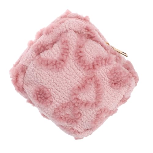 WOFASHPURET Niedliche Münztasche: Flauschige Schminktasche Mit Herz-Design – Niedlicher Kosmetik-Organizer Für Die Reise – Mini-münztasche Für Teenager Und Mädchen von WOFASHPURET