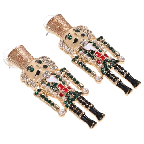 WOFASHPURET Niedliche Nutcracker Soldier Ohrringe Damen Cartoon Ohrstecker aus Metall Langlebig Farbenfroh für Alltag Geburtstag Hochzeit Festliche Anlässe Modisches Accessoire von WOFASHPURET