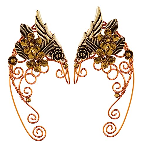 WOFASHPURET Ohrmanschetten für Damen Handgefertigte Elfenohren Ohrringe aus Stilvolle Fake Piercing Ohrclips Einzigartige Ear Schmuck für Frauen und Teens Besonderes von WOFASHPURET