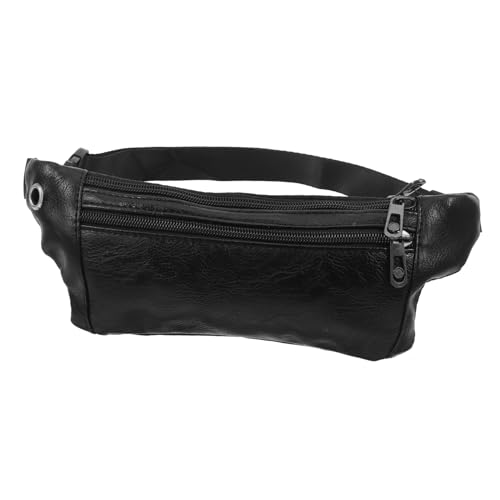 WOFASHPURET Outdoor-Gürteltasche Beutel kreuzen Gürteltasche für Männer Smartphone portmonee Herren Hüfttasche mit Kopfhöreranschluss Mann gürteltasche Brusttasche Schwarz von WOFASHPURET