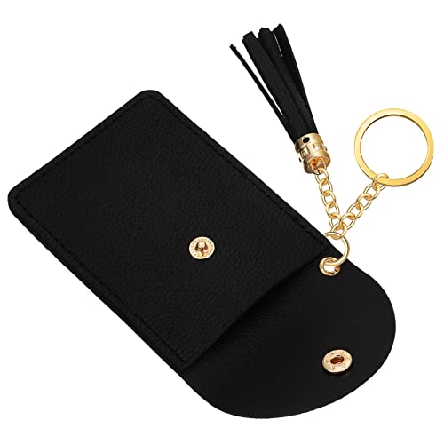 WOFASHPURET Kartenhalter Aus Pu- Für Damen Mit Schlüsselring Und Quaste Kompakt Für Kreditkarten Ausweise Und Bargeld Als Geldbörse Oder Münzfach von WOFASHPURET