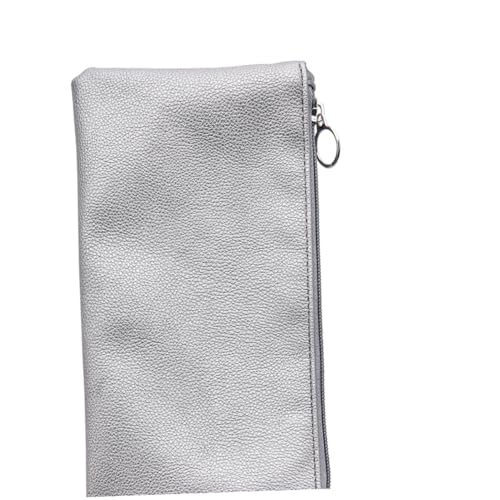 WOFASHPURET PU Leder Kosmetiktasche mit Reißverschluss Multifunktionaler Kulturbeutel für Damen Leichtes Reise Make Up Täschchen in Silber Robuste Schminktasche für Outdoor und Alltag von WOFASHPURET