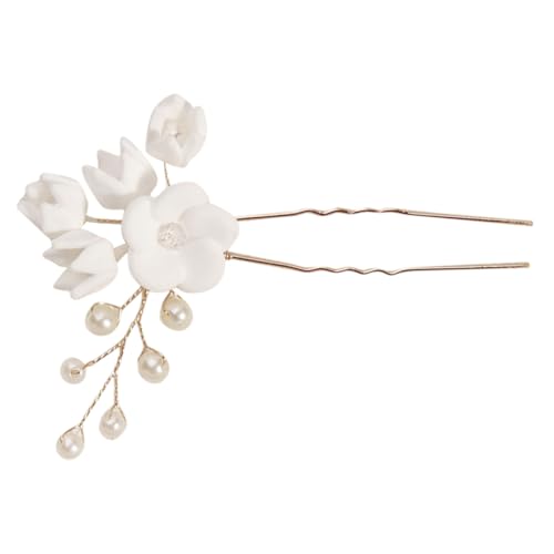 WOFASHPURET Perlen Haarschmuck Für Braut Hochzeitskopfschmuck Mit Blumenhaarspangen Leichter Haarblume Für Damen Brautjungfern Und Hochzeitsfeiern WOFASHPURET Perlen Haarschmuck Für Braut Hochzeitskopfschmuck Mit Blumenhaarspangen Leichter Haarblume Für Damen Brautjungfern Und Hochzeitsfeiern von WOFASHPURET