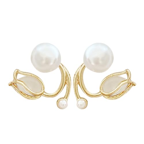 WOFASHPURET Perlen Ohrstecker Damen Blume Zartes Design Leicht Ohrschmuck Modisch für Frauen Mädchen Alltag und Besondere Anlässe Elegant und Hautfreundlich von WOFASHPURET