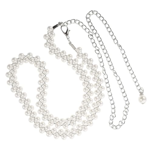 WOFASHPURET Perlen Taillenkette Damen Verstellbarer Schmuckgürtel Stabile Imitationsperlen Modisches Kleid Accessoire Taillenschmeichelnd für Abendkleider und Freizeitstyles WOFASHPURET Perlen Taillenkette Damen Verstellbarer Schmuckgürtel Stabile Imitationsperlen Modisches Kleid Accessoire Taillenschmeichelnd für Abendkleider und Freizeitstyles von WOFASHPURET