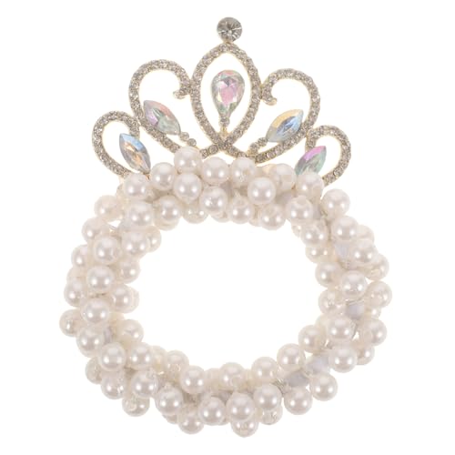 WOFASHPURET Perlenbesetztes Haargummi Haarschmuck für Mädchen Elastisches Haargummi mit Design und Perlendetails Strapazierfähiger Haarhalter Modisches Ponytail Zubehör für Kleine von WOFASHPURET