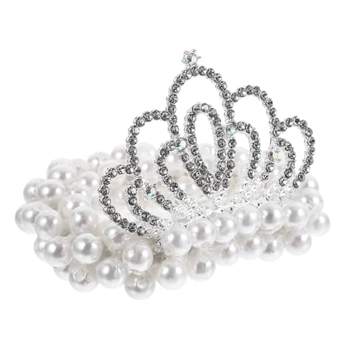 WOFASHPURET Perlenhaargummi mit Elastischem Design Dehnbarer Ponytail Halter für Mädchen Robustes Kunststoff und Metallmaterial Schickes Schmuck Haargummi für Sanfter Haarschäden von WOFASHPURET