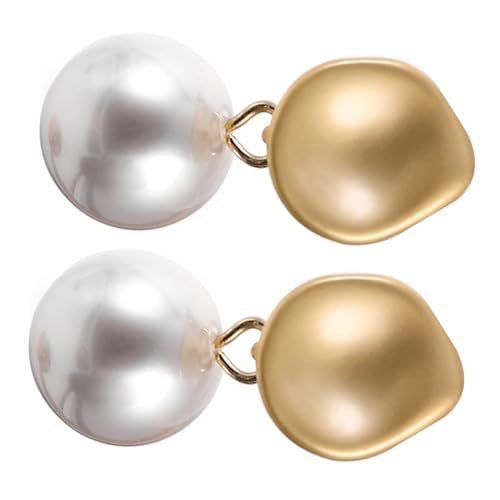 WOFASHPURET Perlenohrringe Damen Elegant Leicht Klassisch Ohrstecker Natürliche Perle Ohrschmuck Party Komfortabel und Hautfreundlich Zeitloses Design für Alltag und Festlichkeiten von WOFASHPURET