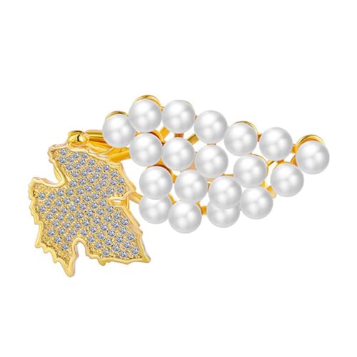 WOFASHPURET Perlentraubenbrosche Metallbrosche Brosche Traube lustige Brosche Golden WOFASHPURET Perlentraubenbrosche Metallbrosche Brosche Traube lustige Brosche Golden von WOFASHPURET