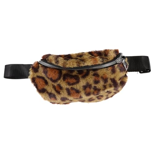 WOFASHPURET Plüsch Gürteltasche Kinder mit Leopardenmuster Multifunktionale Brusttasche und Angenehm für Mädchen für Reisen und Freizeit von WOFASHPURET