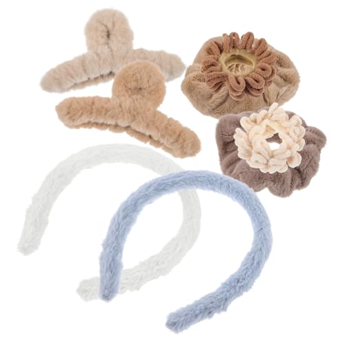 WOFASHPURET Plüsch Haaraccessoires Set Teiliges Haargummi Haarklammer und Haarband für Mädchen und Weich Elastisch und Schonend für Haartypen WOFASHPURET Plüsch Haaraccessoires Set Teiliges Haargummi Haarklammer und Haarband für Mädchen und Weich Elastisch und Schonend für Haartypen von WOFASHPURET