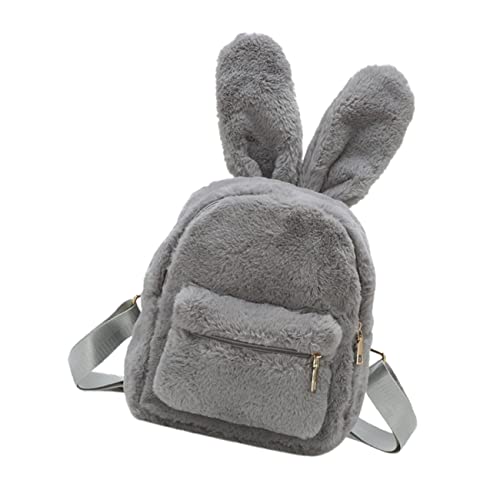 WOFASHPURET Plüsch Rucksack Mit Ohren Leicht Und Tragbar Für Schule Und Einkaufen Einzigartiger Schulranzen von WOFASHPURET