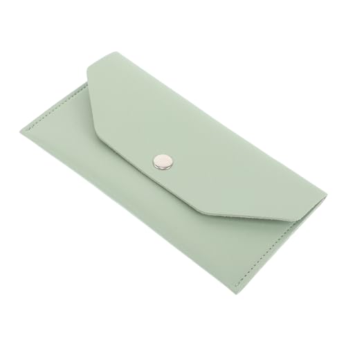 WOFASHPURET Langlebiges Pu-Leder Geldumschlag-Portemonnaie Für Damen Kompaktes Elegantes Kartenetui Mit Fächern Für Bargeld Münzen Und Kreditkarten Für Unterwegs Wassergrün von WOFASHPURET
