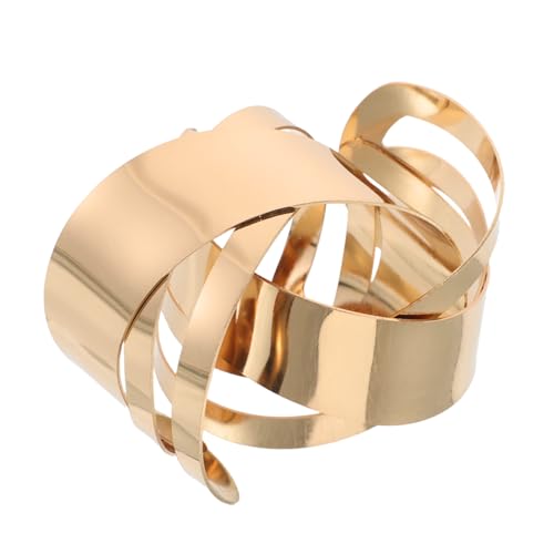 WOFASHPURET Punk-armreif Unregelmäßig Ausgehöhlt Verstellbar Offener Armreif Schmuck Für Geometrische Armmanschetten Breiter Armreif Im Punk-stil Schmuckzubehör Für Oberarmschmuck von WOFASHPURET