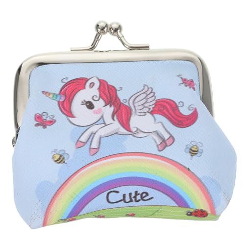 WOFASHPURET Reisegeldbörse Einhorn Geldbeutel Kleine Geldbörsen Für Damen Trendy Frauen Geldbörse Schlank Mini Süße Handtasche Für Mädchen Kleine Geldbörse Für Damen Tragbare Geldbörse PVC von WOFASHPURET