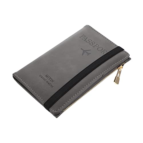 WOFASHPURET Reisepass Visitenkartenhalter Kreditkartenschutz Schutzhülle Visitenkartenetui Nennen Sie Kartenfälle Anti-Diebstahl-Kartenetui Visitenkartenschutz Stoff Dark Grey von WOFASHPURET