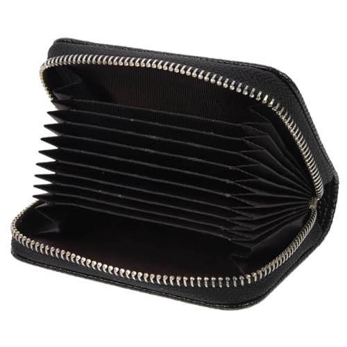 WOFASHPURET Bifold-geldbörse Aus Pu- Für Damen Mit Doppelreißverschluss Faltbare Kartenetui Geeignet Für Kreditkarten Personalausweis Bargeld in Schwarz von WOFASHPURET