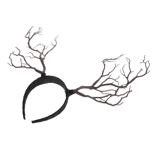 WOFASHPURET Rentier Haarreif mit Flexiblem Geweih Langlebiger und Bequemer Haarschmuck für Damen und Geeignet für Weihnachten Karneval und Cosplay Brauner Hirschgeweih Kopfschmuck von WOFASHPURET