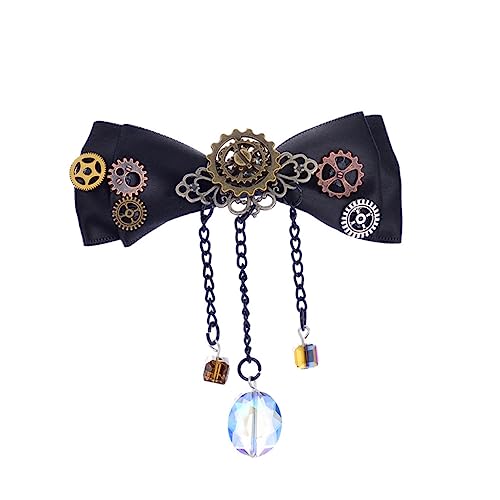 WOFASHPURET Schwarze Steampunk Haarspange Mit Schleife Entenschnabel Haarspange Aus Hochwertigem Material Zartes Haar-accessoire Für Mädchen von WOFASHPURET