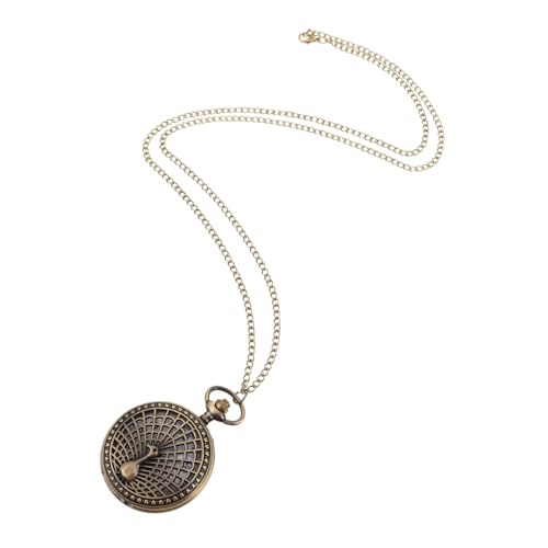 WOFASHPURET Retro Taschenuhr Herren Damen Unisex mit Kette Vintage Hohl Gravur Anhänger Uhr für Steampunk Kostüm und Alltag Schmuck von WOFASHPURET
