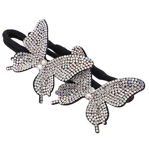 WOFASHPURET Schmetterlings Haarknotenformer Dutt Maker mit Kristallen für Damen Rutschfestes Haarknotenwerkzeug für Kinder und Erwachsene Leicht und Tragbar für Alltag und Besondere Anlässe von WOFASHPURET