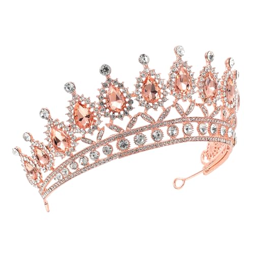 WOFASHPURET Rhinestone Tiara Krone für Damen Leichtes Braut Haarschmuck Stirnband Langlebige Prinzessin Kopfbedeckung mit Funkelnden Kristallen für Hochzeit Geburtstag Festliche Anlässe von WOFASHPURET