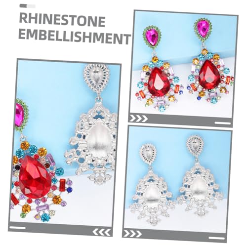 WOFASHPURET Rhinestone Tropfen Ohrringe Damen Leicht Elegant Modisch Hängend Strass Schmuck Für Frauen Party von WOFASHPURET