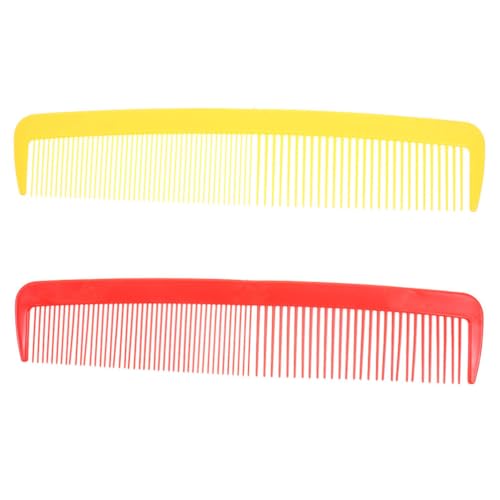 WOFASHPURET 2stücke Giant Big Comb Prop Lustige Übergroße Haarbürste Für Halloween Und Rot Und Gelb Kostümzubehör Für -events Und Cosplay von WOFASHPURET