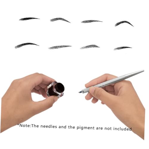WOFASHPURET Ring Feiner Spitzen Eyebrow Pen Silber Präziser Single End Permanent Augenbrauenstift Multifunktionaler Manual Makeup Stift für Natürliche Härchenzeichnung und Tattoo von WOFASHPURET