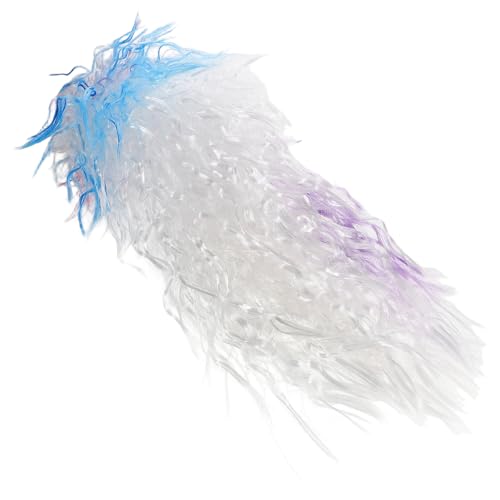 WOFASHPURET Weiße Lange Lockige Herrenperücke Aus Kunsthaar Für Cosplay-partys Halloween-kostüme Bequeme Perücke Für Rollenspiele Und Themenveranstaltungen Wiederverwendbar von WOFASHPURET