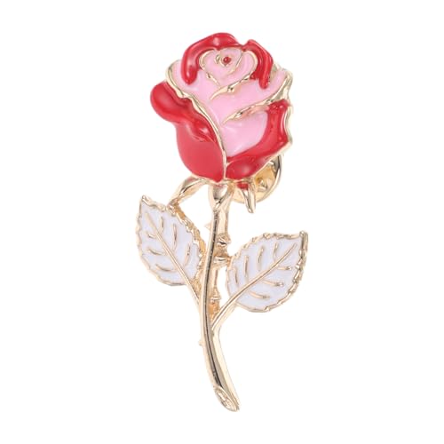 WOFASHPURET Rosenblumen Brosche aus langlebiger Legierung Modisches Anstecknadel Design für Damen und Herren Vielseitiges Schmuckaccessoire für Anzug Kleid und Alltagskleidung von WOFASHPURET