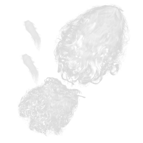 WOFASHPURET Santa Claus Perücke Weißer Langer und Augenbrauen Cosplay Requisiten für Erwachsene Weihnachtsmann Kostüm Party Feier von WOFASHPURET