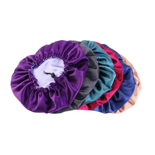 WOFASHPURET Doppelseitige Satin Schlafmütze Verstellbar Elastisch Für Frauen Hält Haare Beim Schlafen in Position Für Nachtschlaf Und Chemotherapie von WOFASHPURET