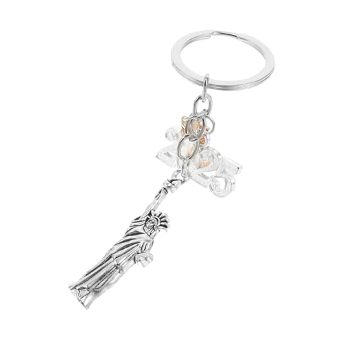 WOFASHPURET Schlüsselanhänger Freiheitsstatue Metall Charm Statue Schlüsselanhänger Flagge Schlüsselring Dekoration Handtasche Rucksack Auto Ornament von WOFASHPURET